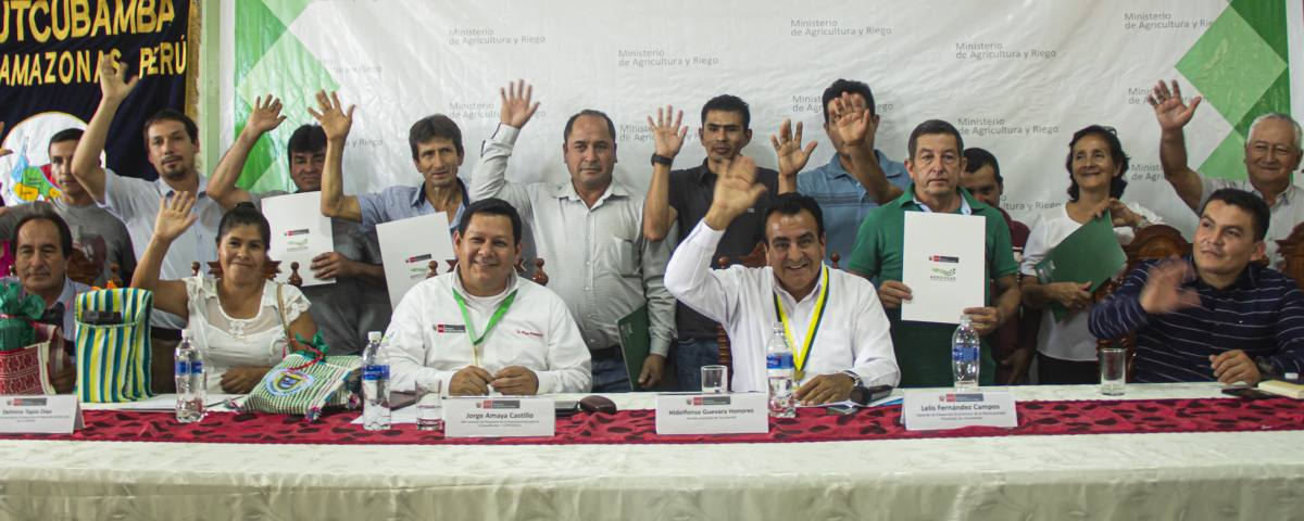 organizaciones agrarias de Amazonas suscriben convenio con Minagri